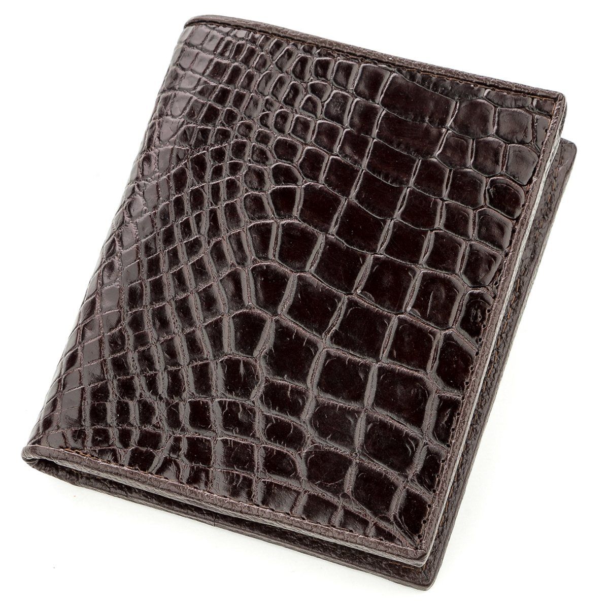 

Портмоне CROCODILE LEATHER 18529 из натуральной кожи крокодила Коричневое