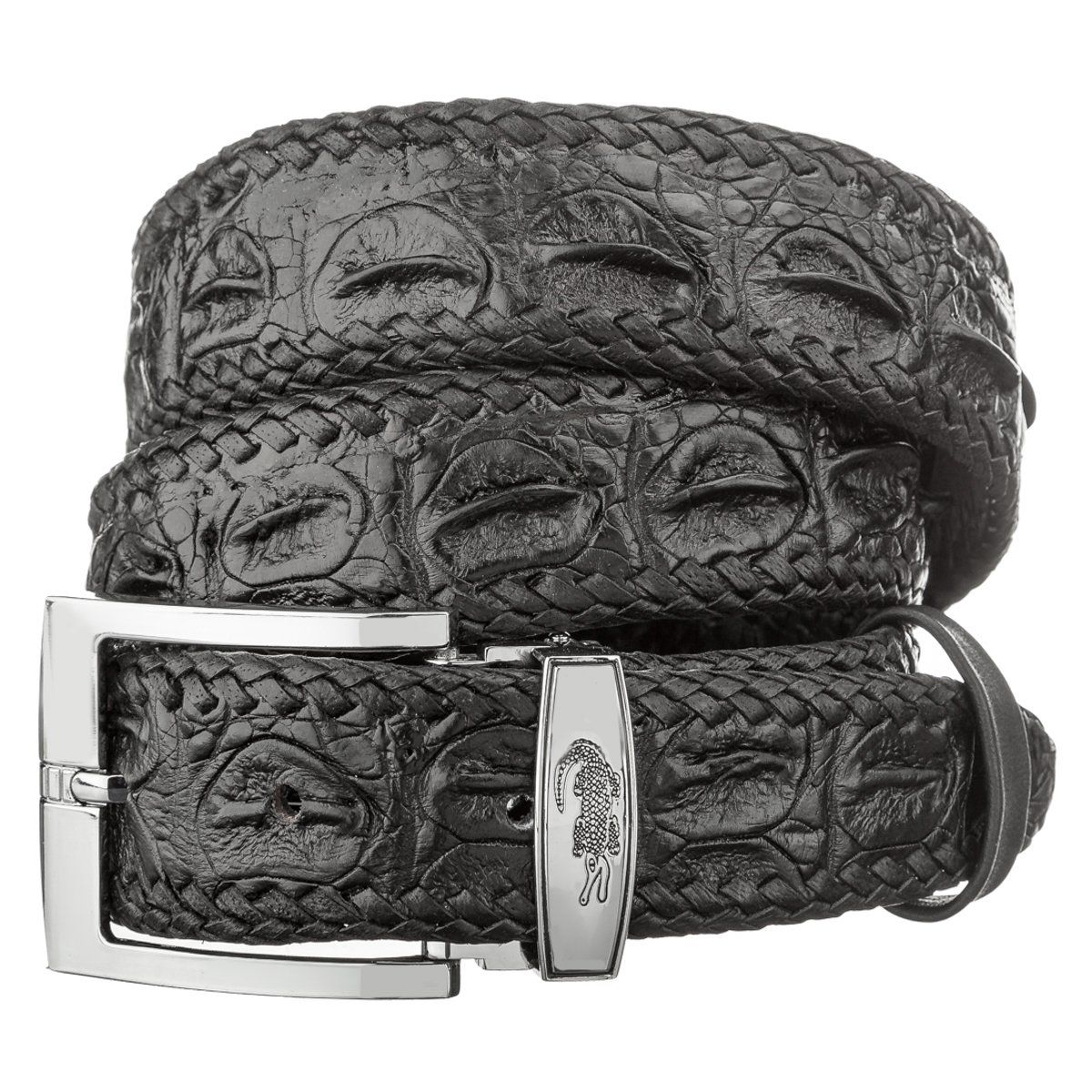 

Ремень CROCODILE LEATHER 18601 из натуральной кожи крокодила Черный
