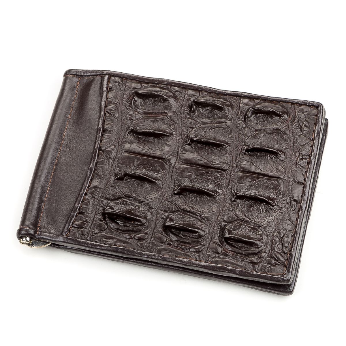 

Зажим CROCODILE LEATHER 18170 из натуральной кожи крокодила Коричневый