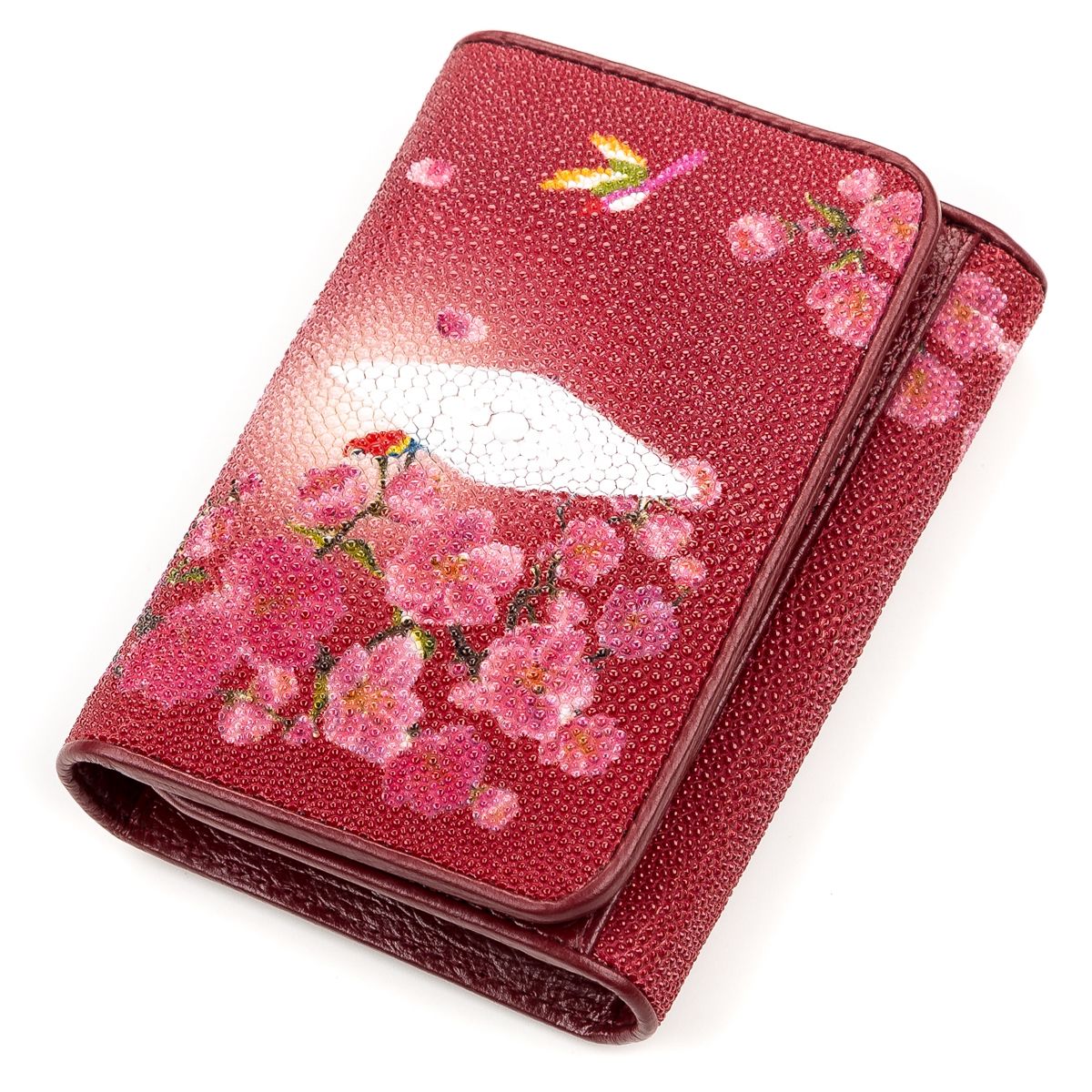 

Кошелек женский STINGRAY LEATHER 18159 из натуральной кожи морского ската Красный