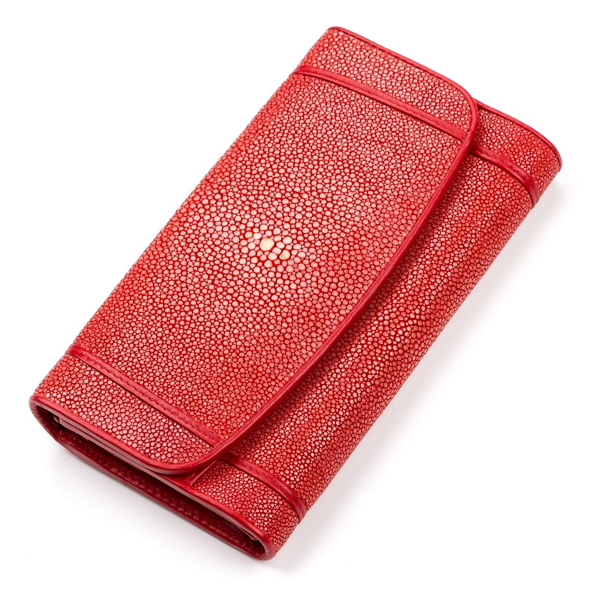 

Кошелек женский STINGRAY LEATHER 18088 из натуральной кожи морского ската Красный