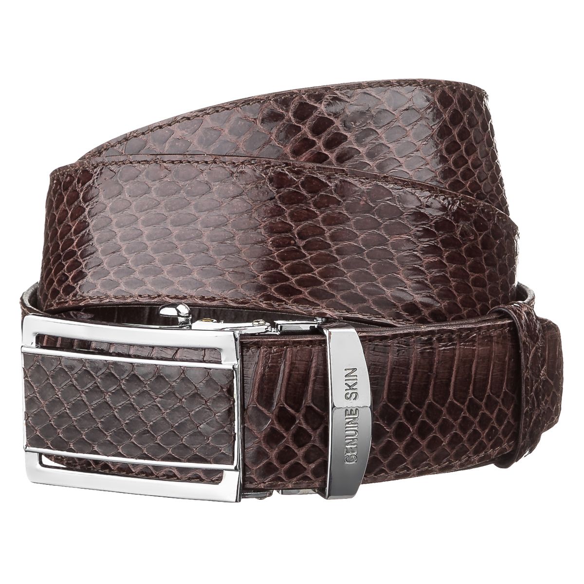 

Ремень-автомат SNAKE LEATHER 18166 из натуральной кожи кобры Коричневый