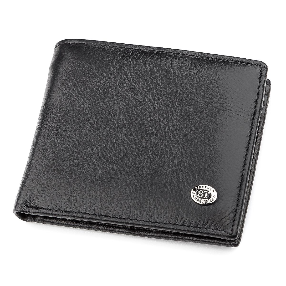 

Мужской купюрник ST Leather 18305 кожаный Черный