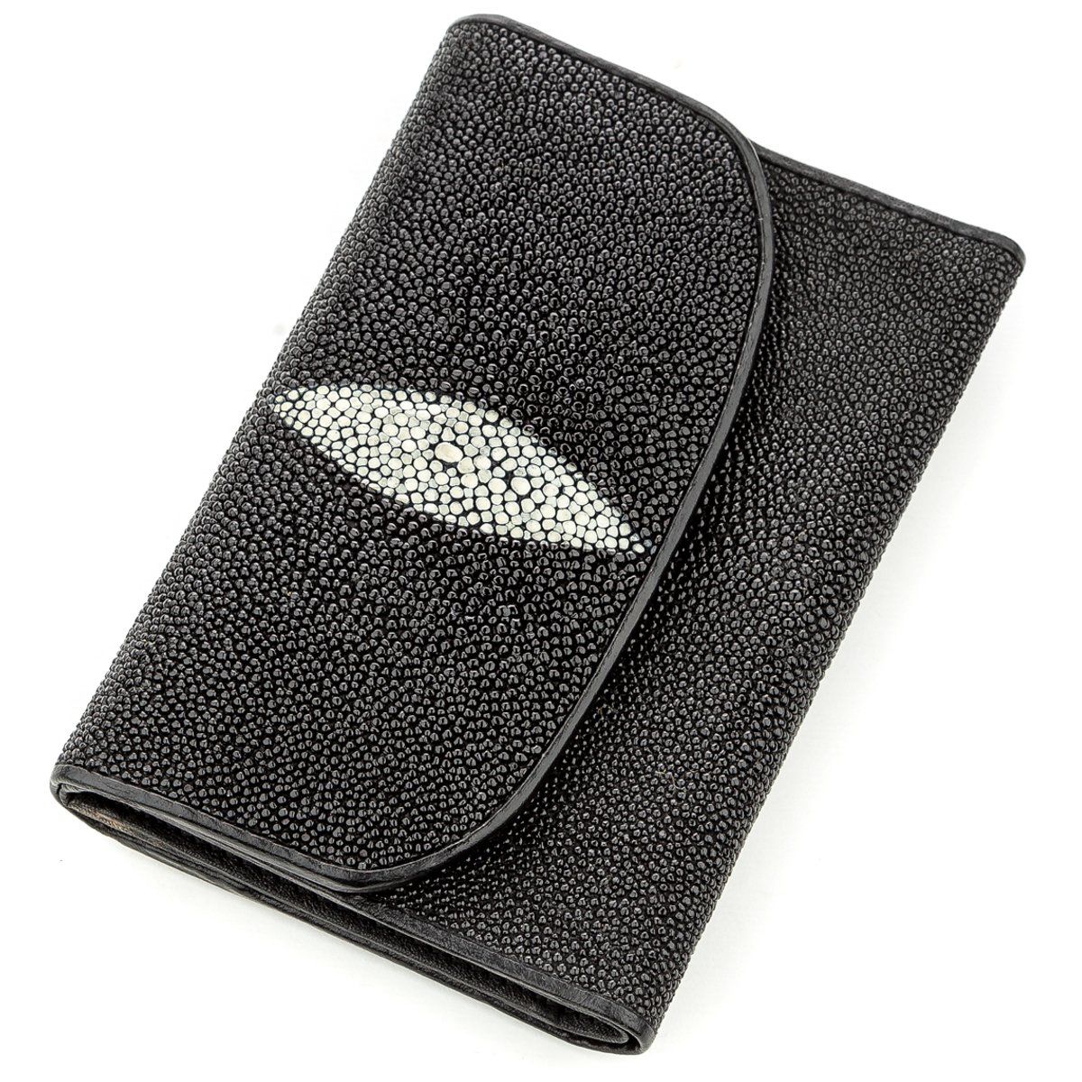 

Горизонтальный кошелек STINGRAY LEATHER 18560 из натуральной кожи морского ската Черный