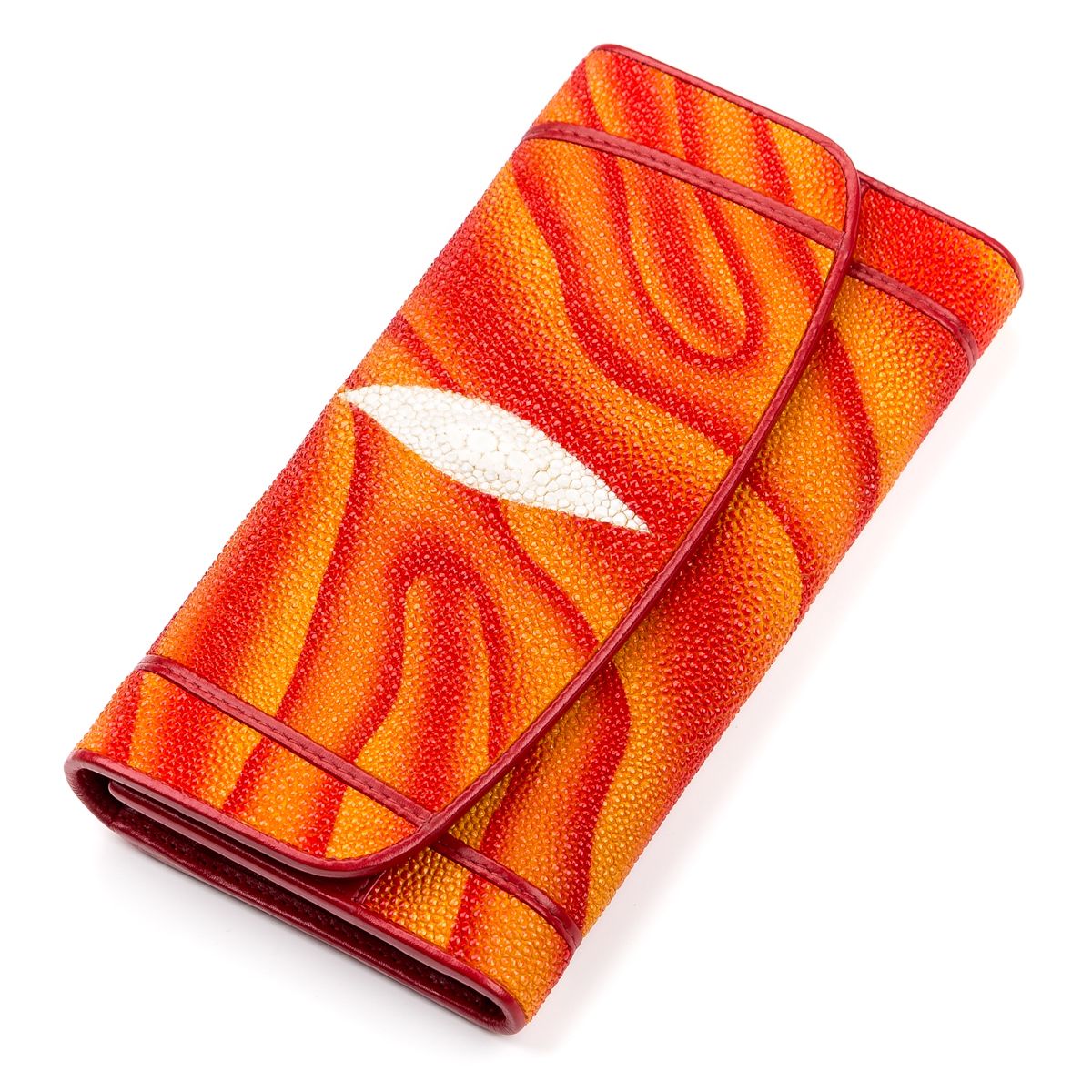 

Кошелек женский STINGRAY LEATHER 18086 из натуральной кожи морского ската Красный