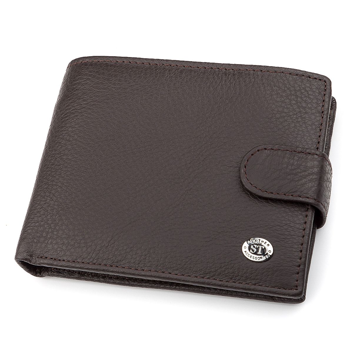 

Мужской кошелек ST Leather 18330 очень вместительный Коричневый