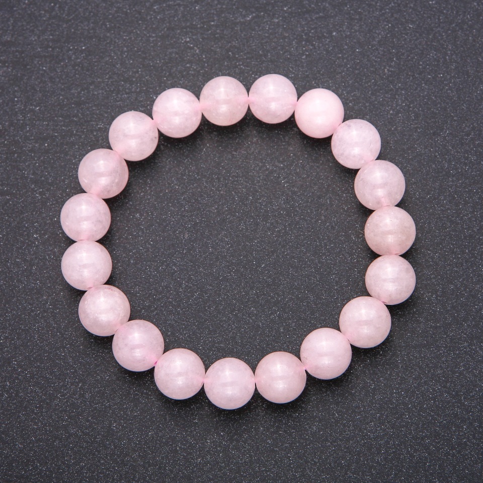 

Браслет Розовый Кварц гладкий шарик, диаметр 10(+-)мм обхват, длина 18см, ida38879
