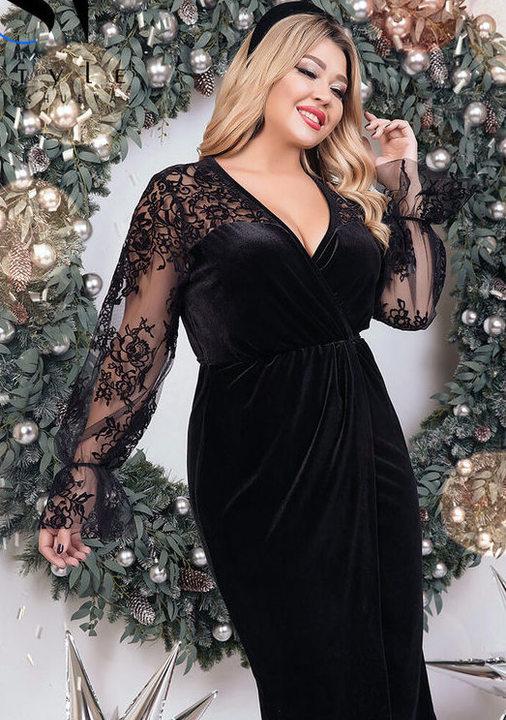 

Платье G&M k-61689 - Размер цвет черный, Платье G&M k-61689 48-52 Размер цвет черный