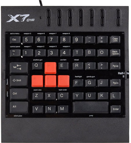 

Клавиатура проводная A4Tech X7 G100 USB (4711421708104)