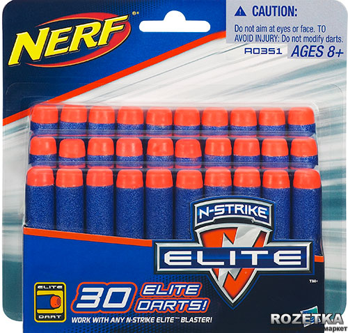 

Комплект из 30 стрел для бластеров Nerf Hasbro (A0351)