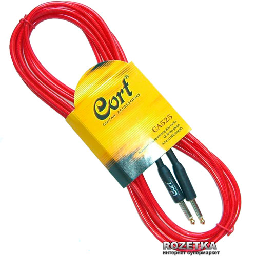 

Инструментальный кабель (готовый) Cort CA525 4.5 м RED