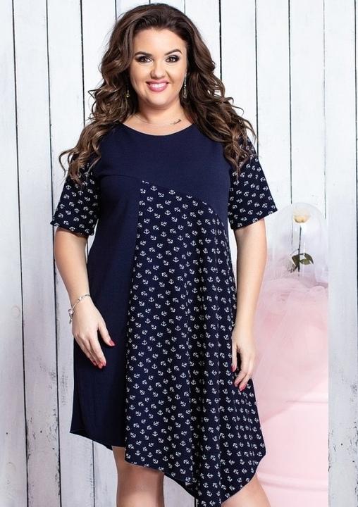 

Платье G&M k-52074 - Размер цвет темно-синий, Платье G&M k-52074 60-64 Размер цвет темно-синий