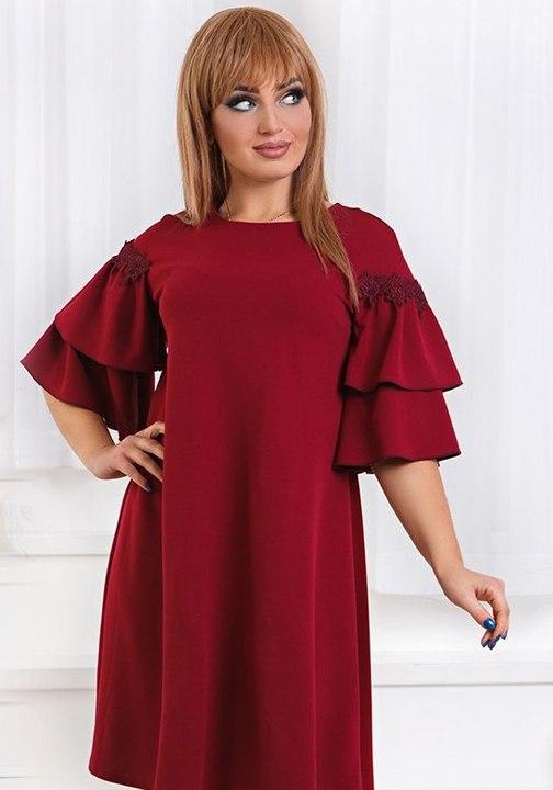 

Платье G&M k-35641 56 Размер цвет бордовый