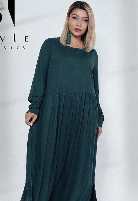 

Платье G&M k-44301 универсальный 50-56 Размер цвет зеленый