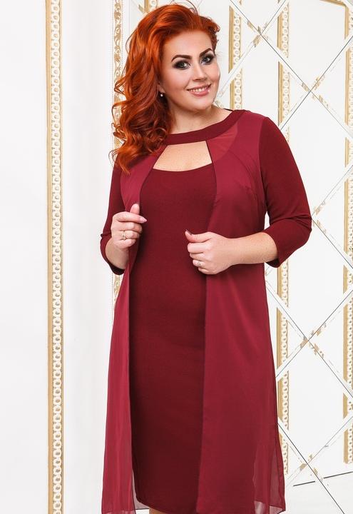 

Платье G&M k-48743 - Размер цвет марсала, Платье G&M k-48743 54-56 Размер цвет марсала