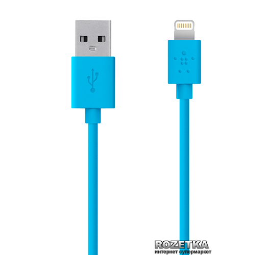 

Кабель Belkin USB 2.0 / Lightning 1.2 м Blue (F8J023bt04-BLU)
