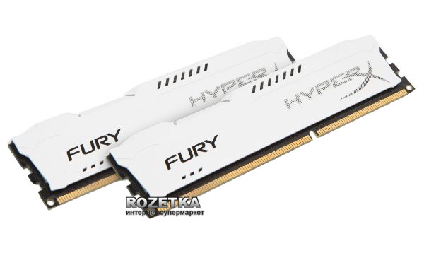 

Оперативная память HyperX DDR3-1600 16384MB PC3-12800 (Kit of 2x8192) FURY White (HX316C10FWK2/16)