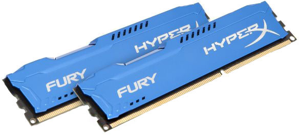 

Оперативная память HyperX DDR3-1866 8192MB PC3-14900 (Kit of 2x4096) FURY Blue (HX318C10FK2/8)