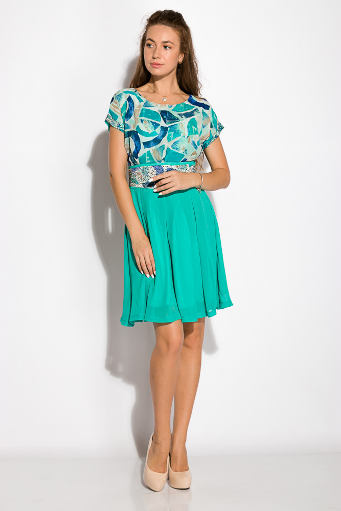 

Шифоновое платье Time of Style 964K036  Мятный, Шифоновое платье Time of Style 964K036 M Мятный