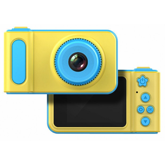 

Фотоаппарат цифровой детский Smart Kids Camera V7 желто-голубой