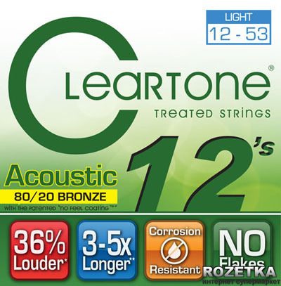 

Cleartone 7612 Acoustic 80/20 Bronze Light 12-53