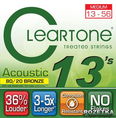 

Cleartone 7613 Acoustic 80/20 Bronze Medium 13-56