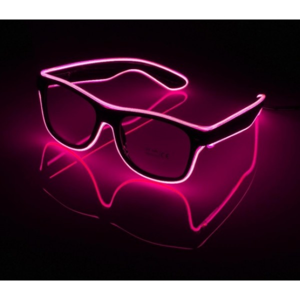 

Очки светодиодные прозрачные El Neon ray pink неоновые
