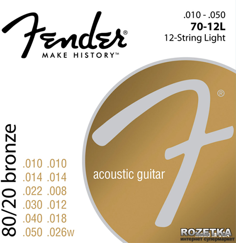 

Fender 70-12L 80/20 Bronze 12-String (10-48) (073-0070-423)