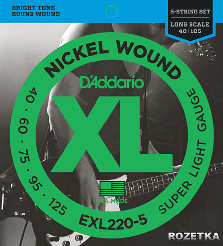 

D'Addario EXL220-5 Nickel Bass XL Medium 5-String (40-125)
