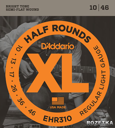

D'Addario EHR310 Steel XL Half Rounds Regular Light (10-46)