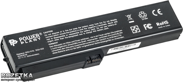 Акция на Аккумулятор PowerPlant SQU-522, FU5180LH для Fujitsu Amilo V3205 Black (11.1V/5200mAh/6 Cells) (NB00000119) от Rozetka UA