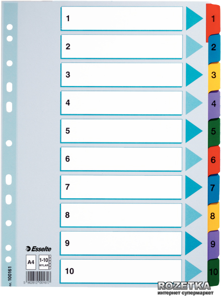 

Картонные разделители Esselte Mylar А4 1-10 (100161)