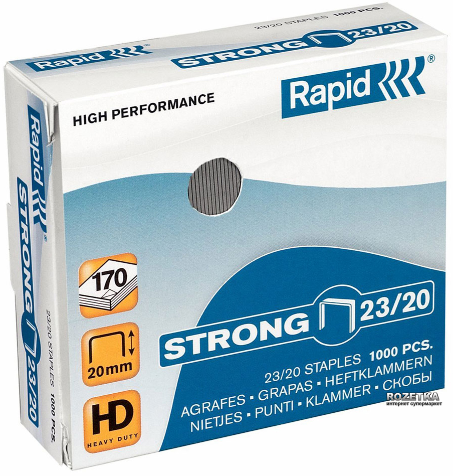 

Cкобы Rapid Strong 23/20 1000 штук (24870400)