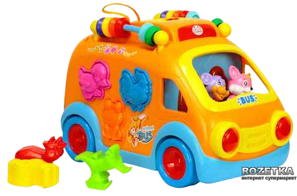 

Музыкальный автобус-сортер Hola Toys со зверятами (988)