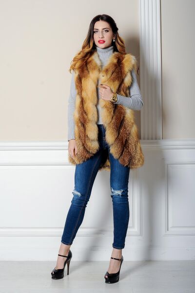 

Жилетка BG-Furs из лисы удлененная 44 Золотистая (Р-Ж10-29-44)