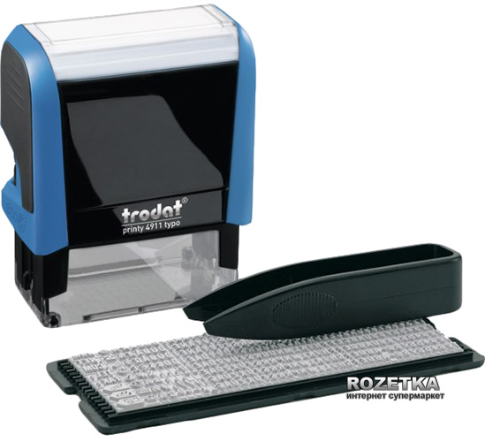 

Штамп самонаборный Trodat Printy 4911 38x14 мм 3 строки Лат Синий корпус (4911 P4 Т/3/L)