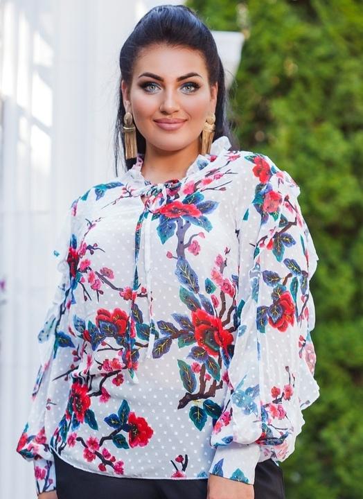 

Блузка G&M k-58699 - Размер цвет белый, Блузка G&M k-58699 50-52 Размер цвет белый