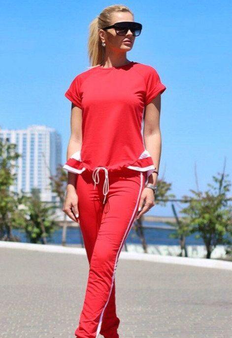 

Спортивный костюм G&M k-42498 42-44 Размер цвет красный