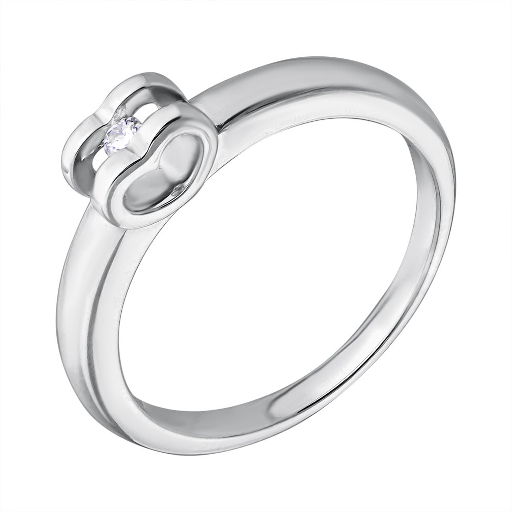 

Серебряное кольцо с бриллиантом 000051201 17.5 размера