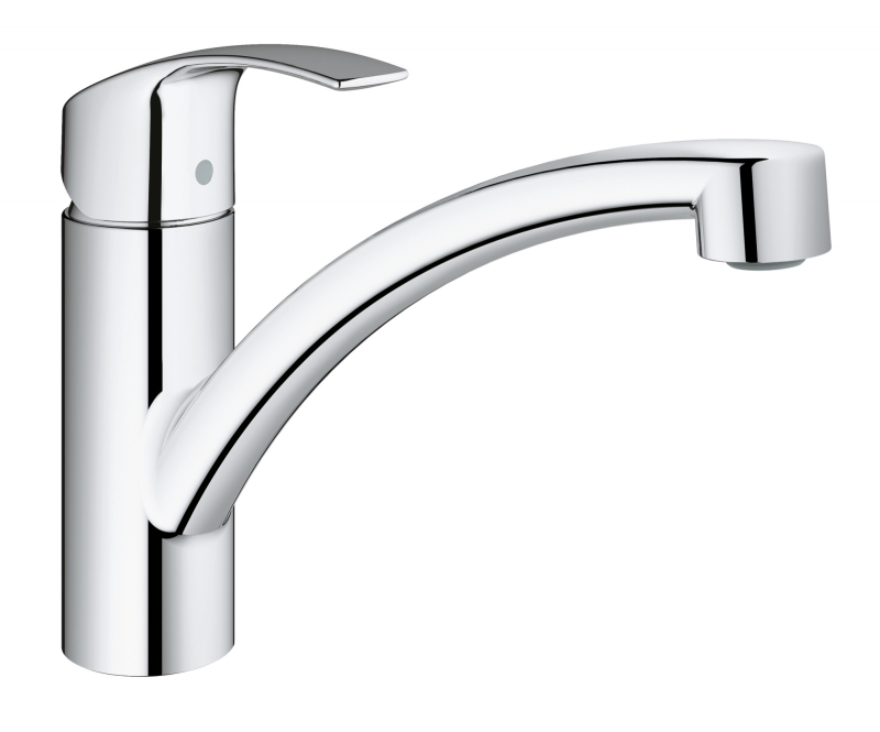 Смеситель для кухни grohe quickfix start с низким выдвижным изливом хром 30531001