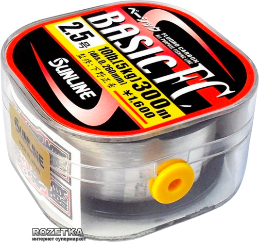 

Леска Sunline Basic FC 300 м #2.5/0.26 мм 5 кг (16580097)