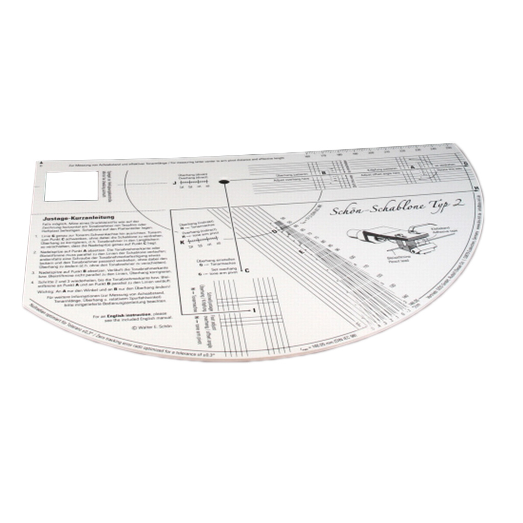 

Шаблон для настройки проигрывателя Tonar Professional Cartridge Install Protractor, art. 3583 (art.192341)