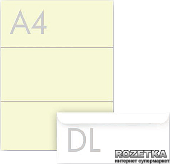

Конверты Kuvert Ukraine DL SKL Белый 1000 шт (2052)