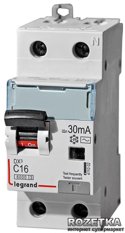 

Диференціальний автомат Legrand C16 2P AC 30 mA