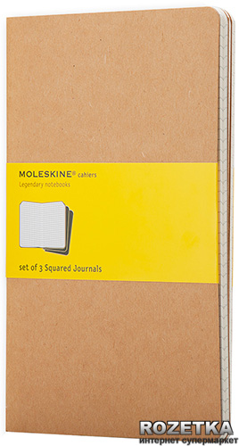 

Блокнот Moleskine Cahier 9 х 14 см 64 страницы в клетку Бежевый 3 шт (9788883704932)