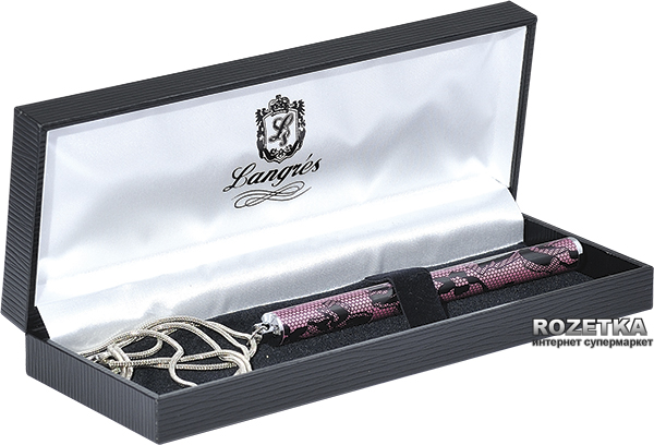 

Ручка шариковая с цепочкой Langres Lace Розовый корпус в подарочном футляре (LS.402027-10)