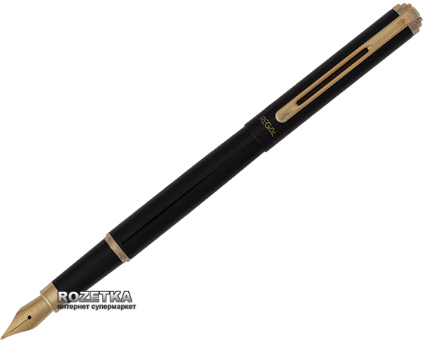 

Ручка перьевая Regal Черная Черный корпус в бархатном чехле (R22101.F)