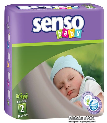 

Подгузники Senso Baby Mini 2 (3-6 кг) 80 шт (4810703000216)