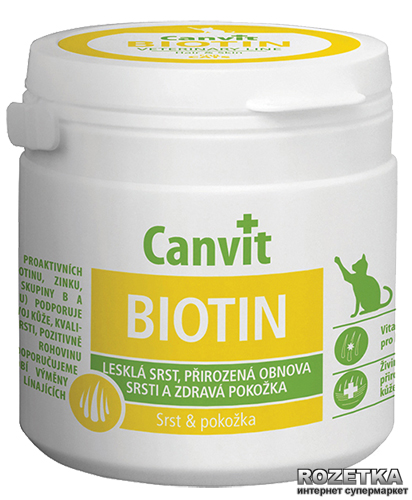 

Витаминно-минеральный комплекс Canvit Biotin для котов таблетки 100 шт