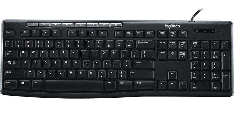 

Клавиатура проводная Logitech K200 Media Keyboard USB Black (920-008814)